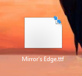 Mirror's Edge "Шрифт для фотошопа"