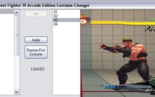 Super Street Figter 4. Arcade Edition: Costume changer