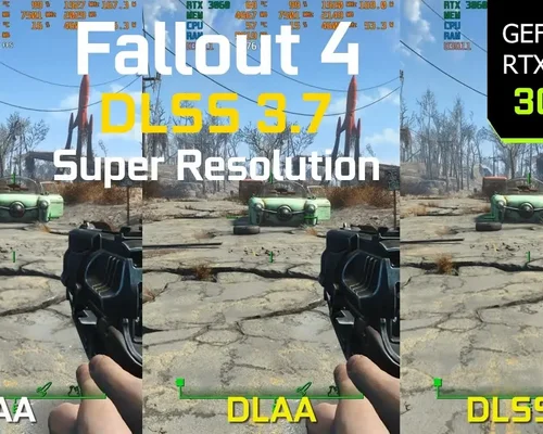 Сравнение пресета E мода DLSS 3.7 для Fallout 4 демонстрирует лучшее качество, чем DLAA