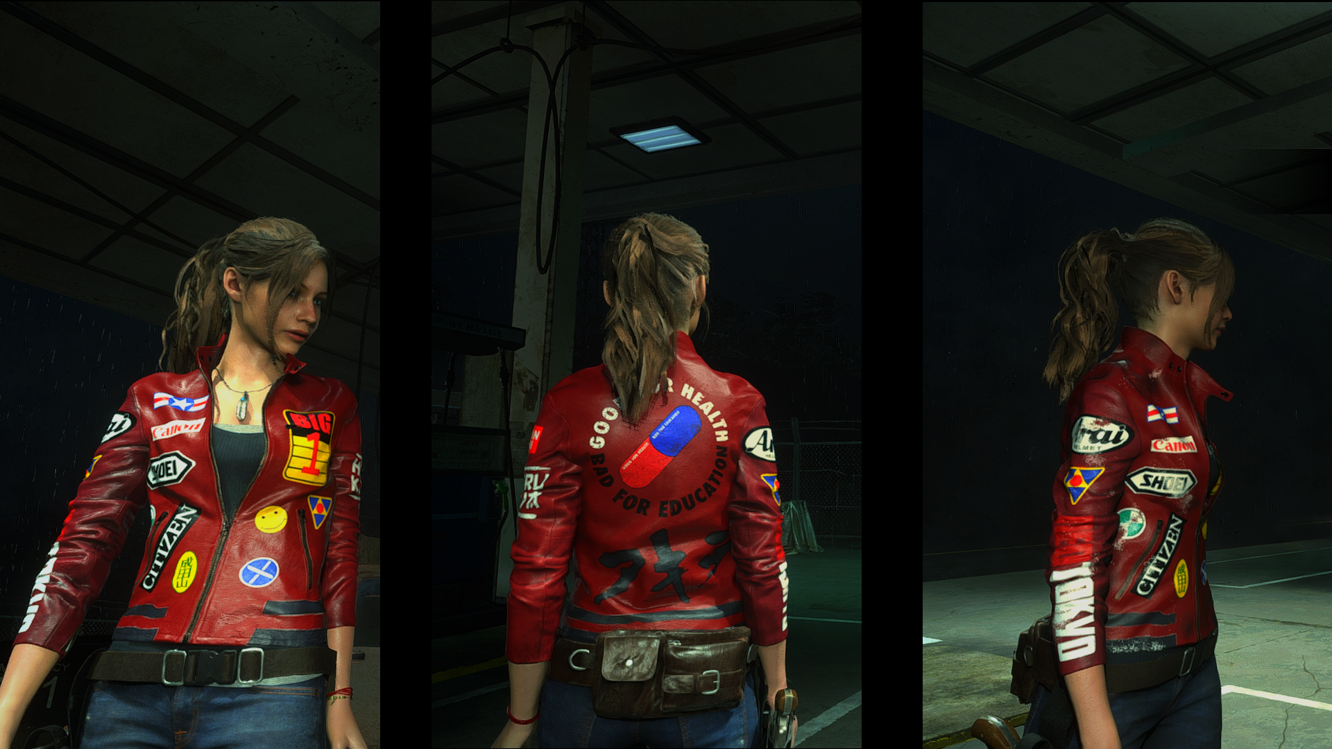 Resident evil 2 единорог. Resident Evil 2 костюмы Клэр. Resident Evil 2 Remake Клэр куртка мод. Resident Evil 2 Mods replace Classic Jacket Claire. Резидент ивел 2 Клэр в куртке.