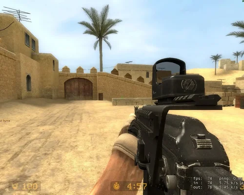 Counter Strike: Source "АК-74М с магазином на 60 патронов на анимации от KOPTER"