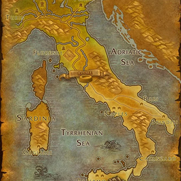 Карта Италии в стиле World of Warcraft