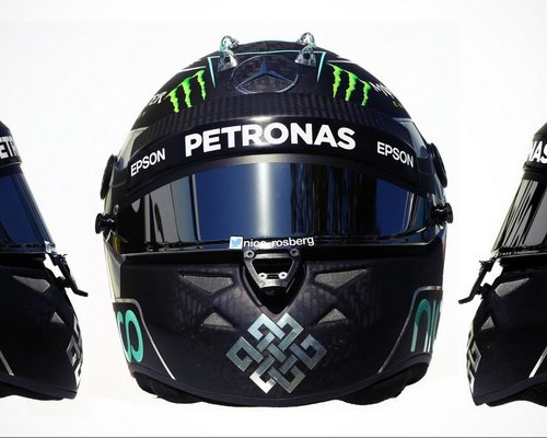 F1 2017 "Nico Rosberg Career Helmet and Gloves 2016 for Mercedes"