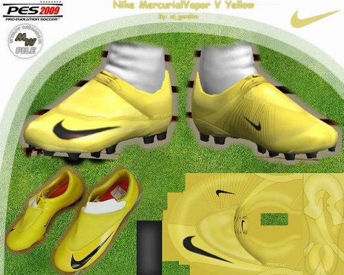 PES 2009 "Nike Mercurial Vapor V Yellow by el_gordito"