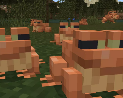 Новые лягушки терроризировали мир Minecraft, проглатывая невинных коз целиком