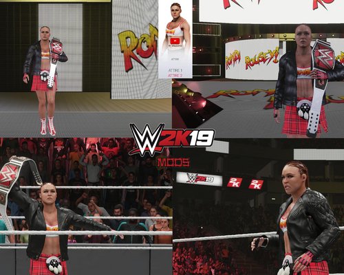 WWE 2K19 "Ronda Rousey 2K20 Порт Наряд Мод"