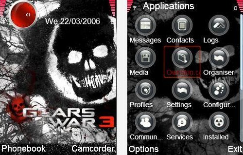 Gears of War 3 "Nokia 240x320 theme"