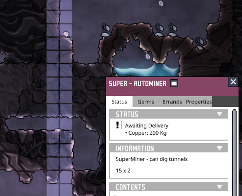 Oxygen Not Included "TunnelMiner"