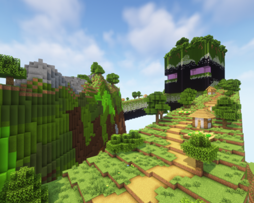 Фанат создал гигантский остров Эндермена в Minecraft