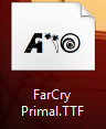 Far Cry: Primal "Шрифт для Photoshop"