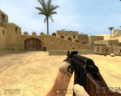 Counter Strike: Source "АК-74 из Insurgency Sandstorm на переделанной анимации от RETOUR"