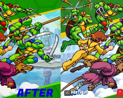 Teenage Mutant Ninja Turtles: Shredder's Revenge "Более сглаженные пиксели"