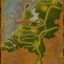 Карта Нидерландов в стиле World of Warcraft