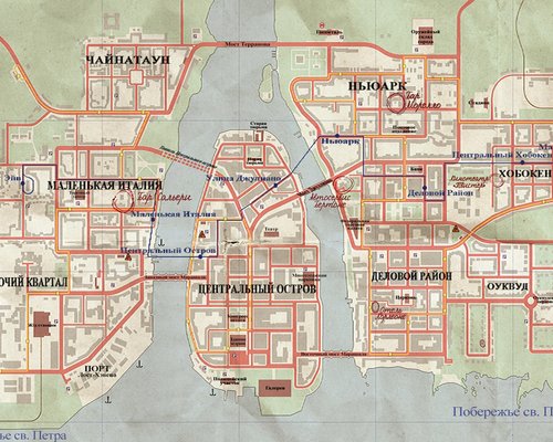 Mafia: The City of Lost Heaven "Дополненная карта города"