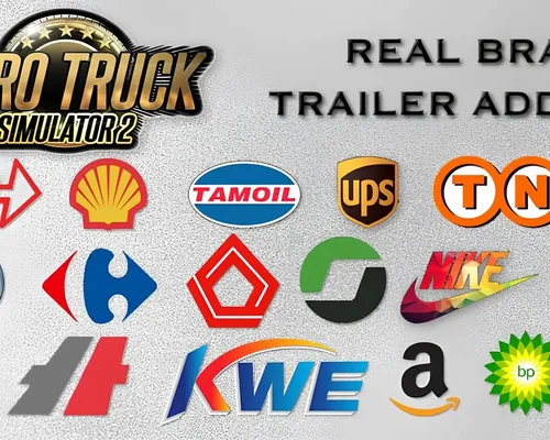 Euro Truck Simulator 2 "Реальные бренды на прицепах в трафике" [1.49]
