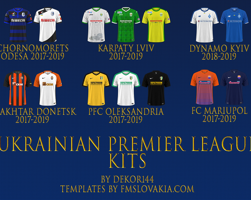 Football Manager 2018 "UPL-UFL 2D kits 17-18 and 18-19"