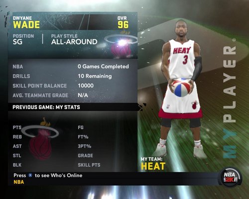NBA 2K11 "Dwyane Wade in My Player mode"