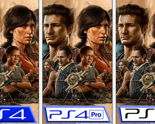 Сравнение Uncharted Legacy of Thieves Collection на PS5 с PS4 Pro и PS4 показывает улучшенную анизотропную фильтрацию
